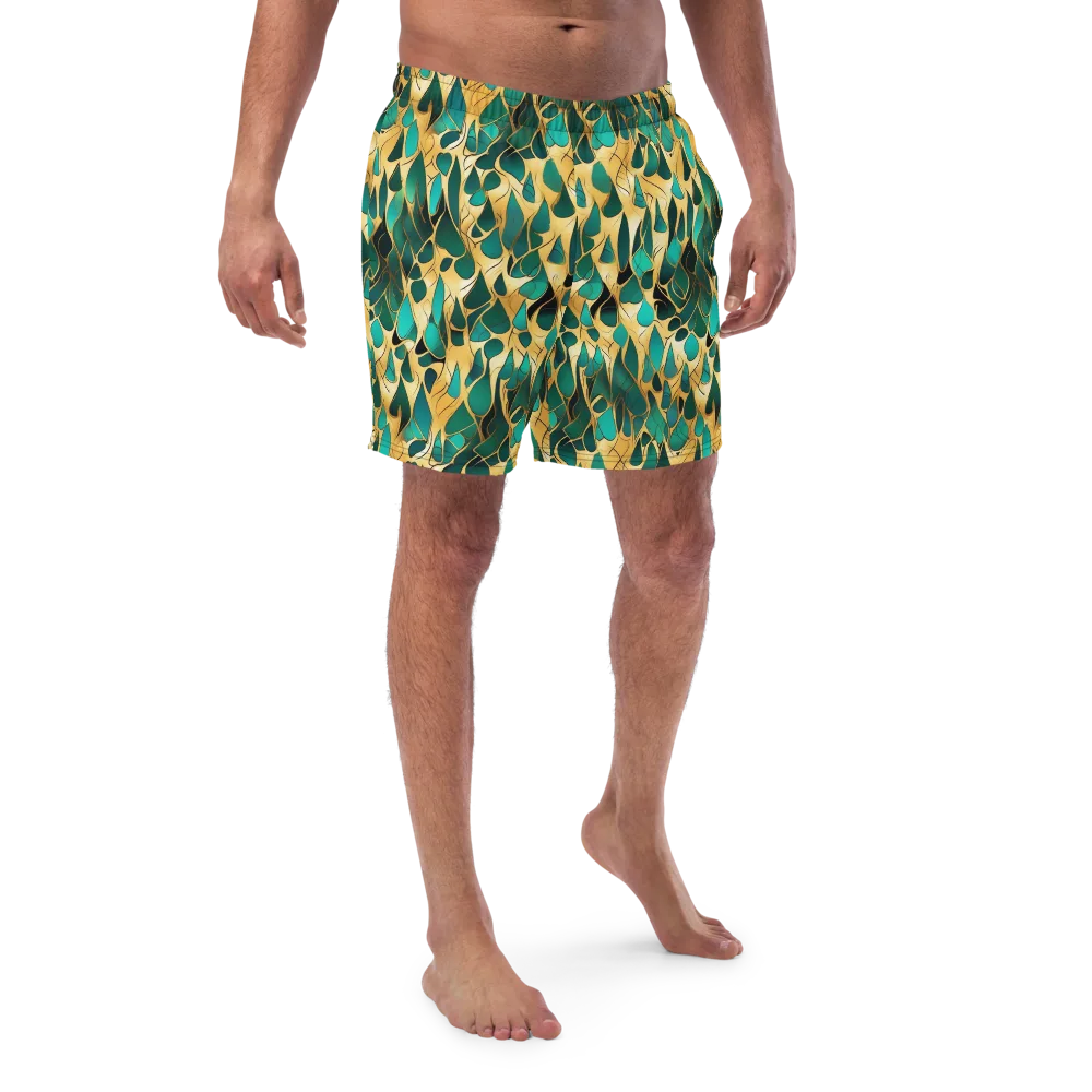 Gilded Coral on Swim Trunks — Front