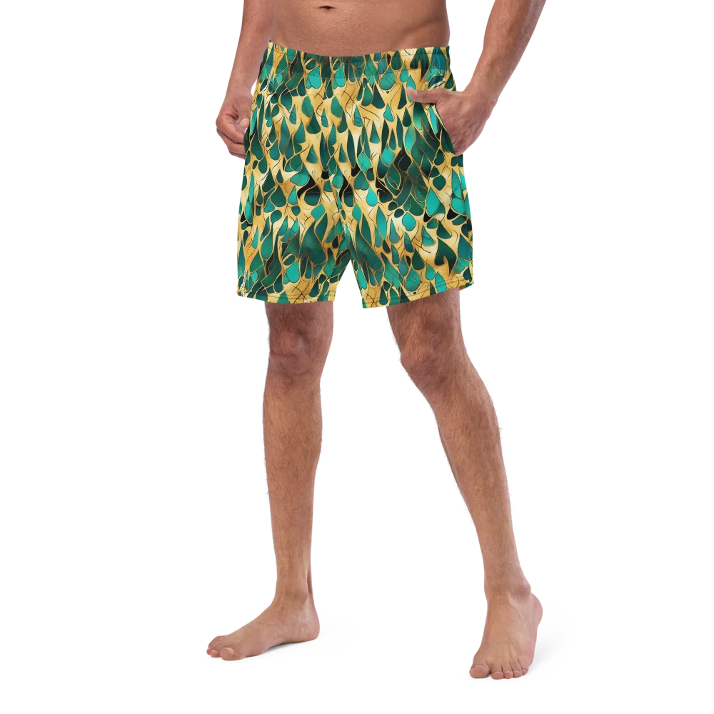 Gilded Coral on Swim Trunks — Left Front