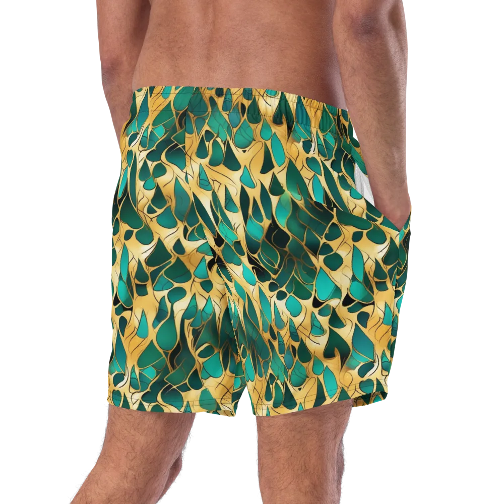 Gilded Coral on Swim Trunks — Right Back