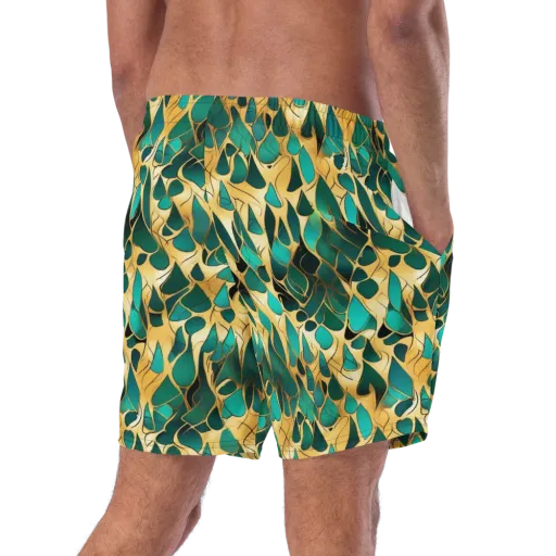 Gilded Coral on a Swim Trunks