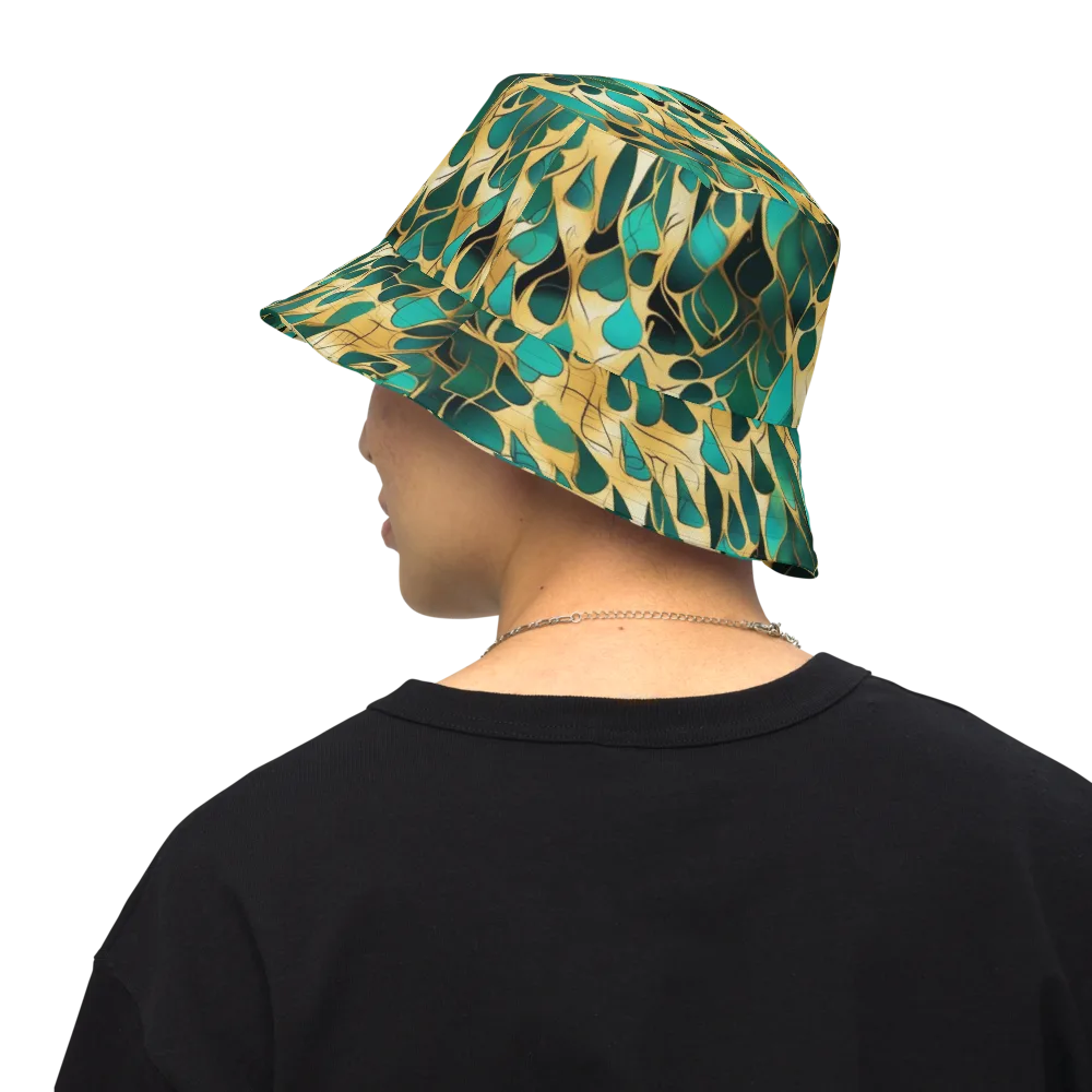 Gilded Coral on Reversible Bucket Hat — Back Inside