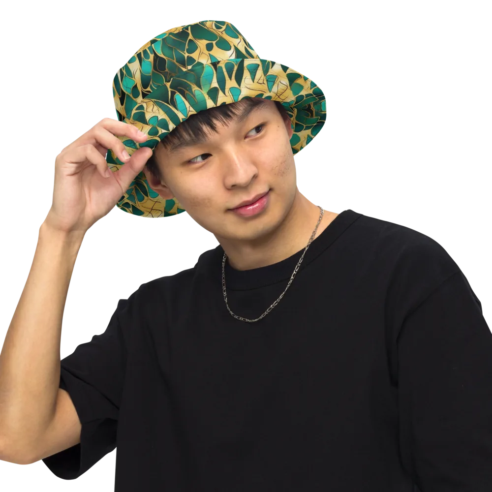 Gilded Coral on Reversible Bucket Hat — Front Inside