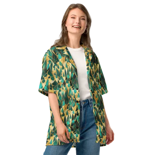 Gilded Coral on a Button Shirt