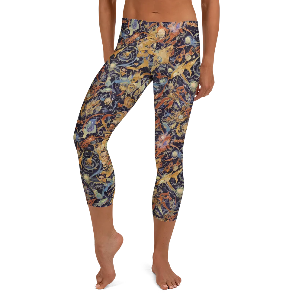 Quantum Symmetry on Capri Leggings — Front