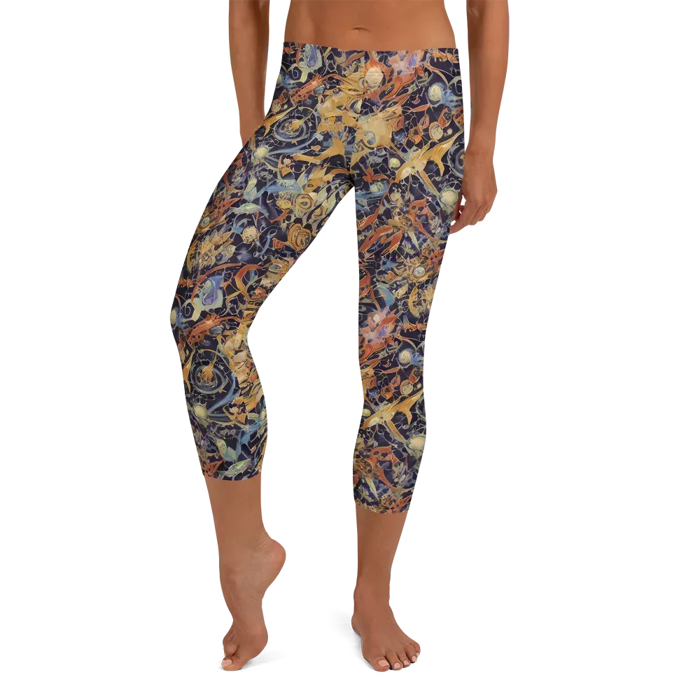 Quantum Symmetry on Capri Leggings — Front