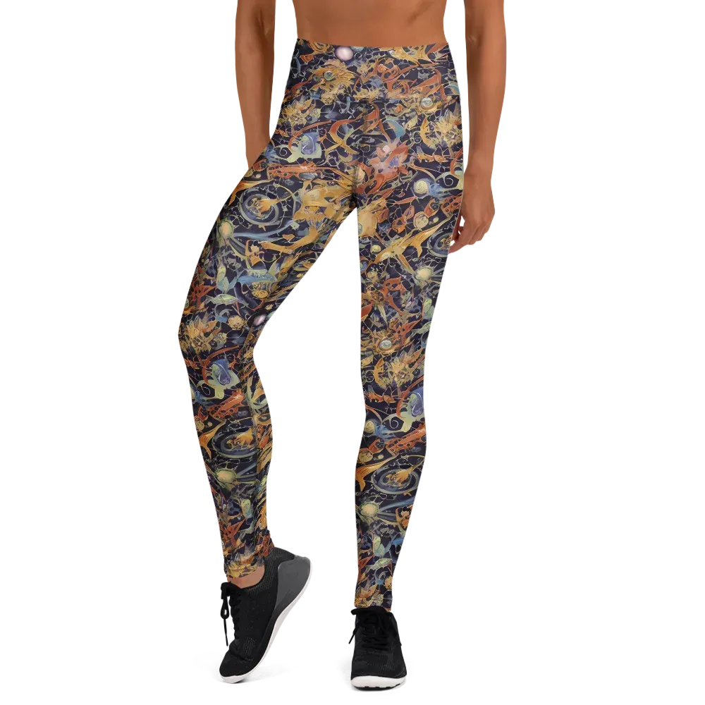 Quantum Symmetry on Yoga Leggings — Front