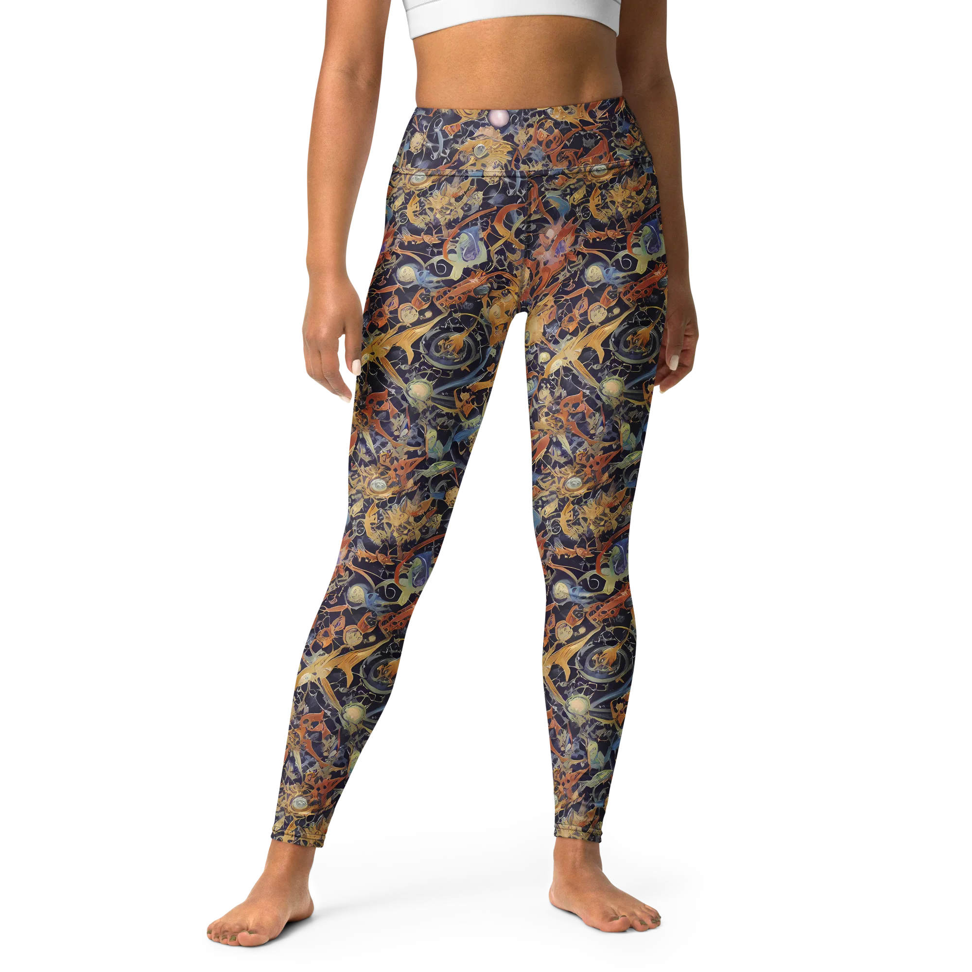 Quantum Symmetry on Yoga Leggings — Front