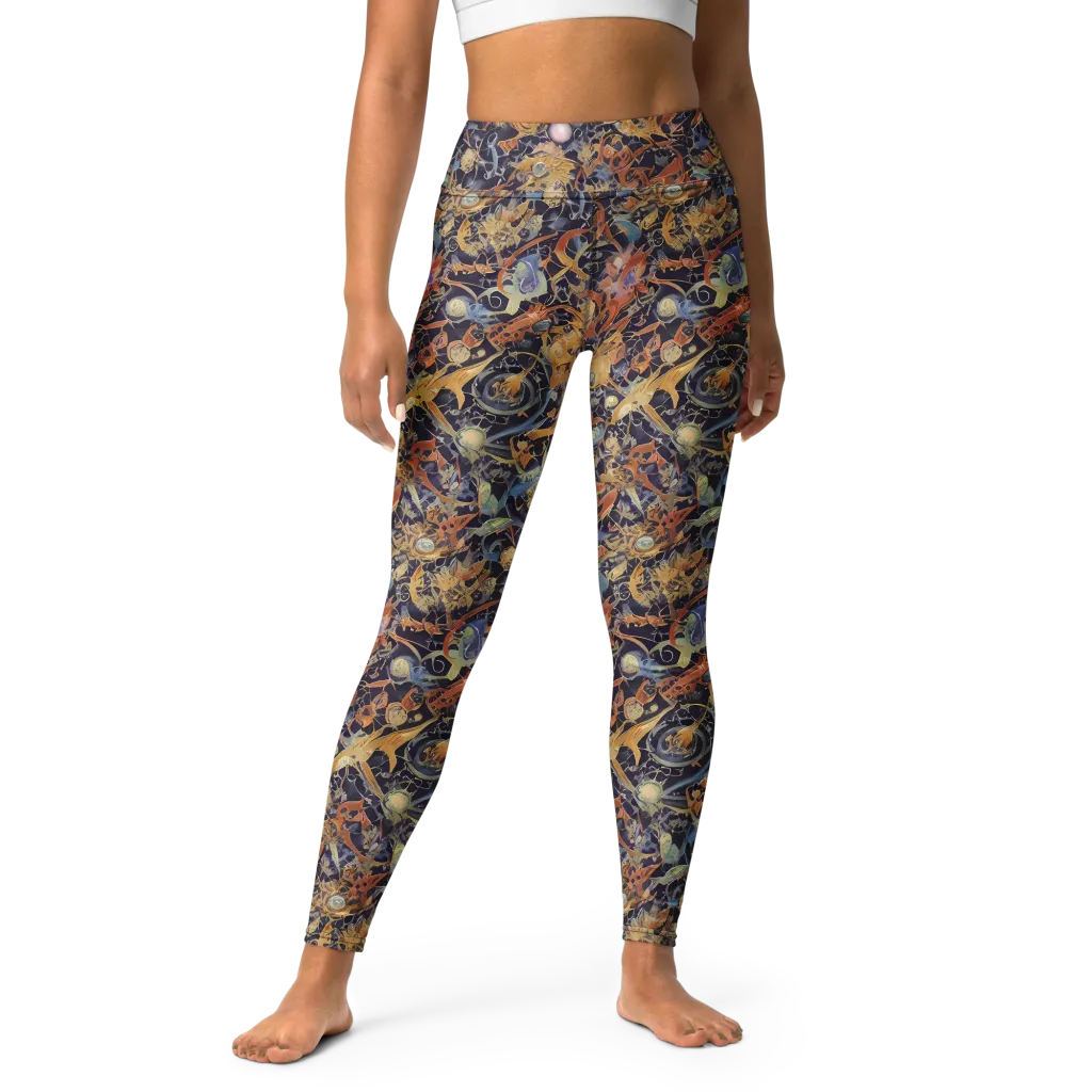 Quantum Symmetry on Yoga Leggings — Front