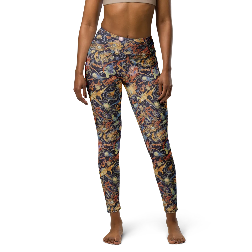 Quantum Symmetry on Yoga Leggings — Front