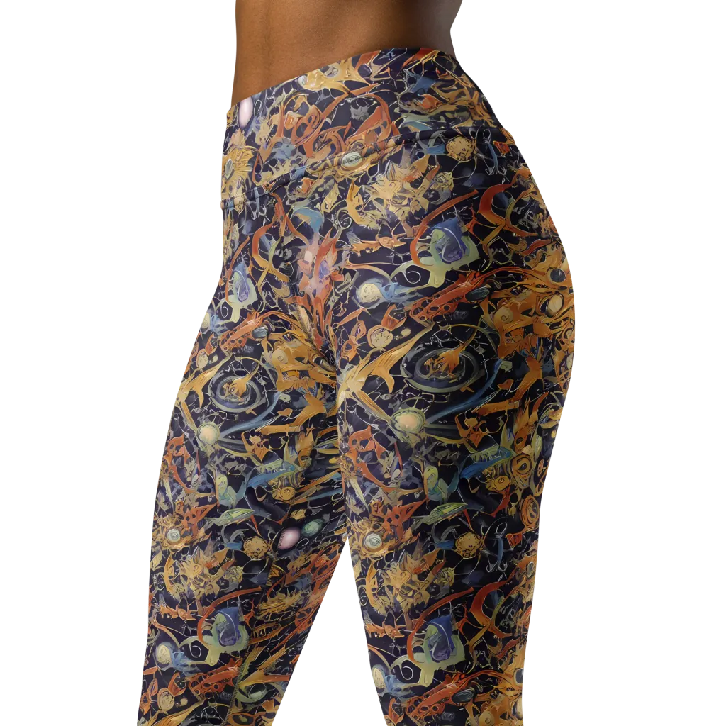 Quantum Symmetry on Yoga Leggings — Left Front