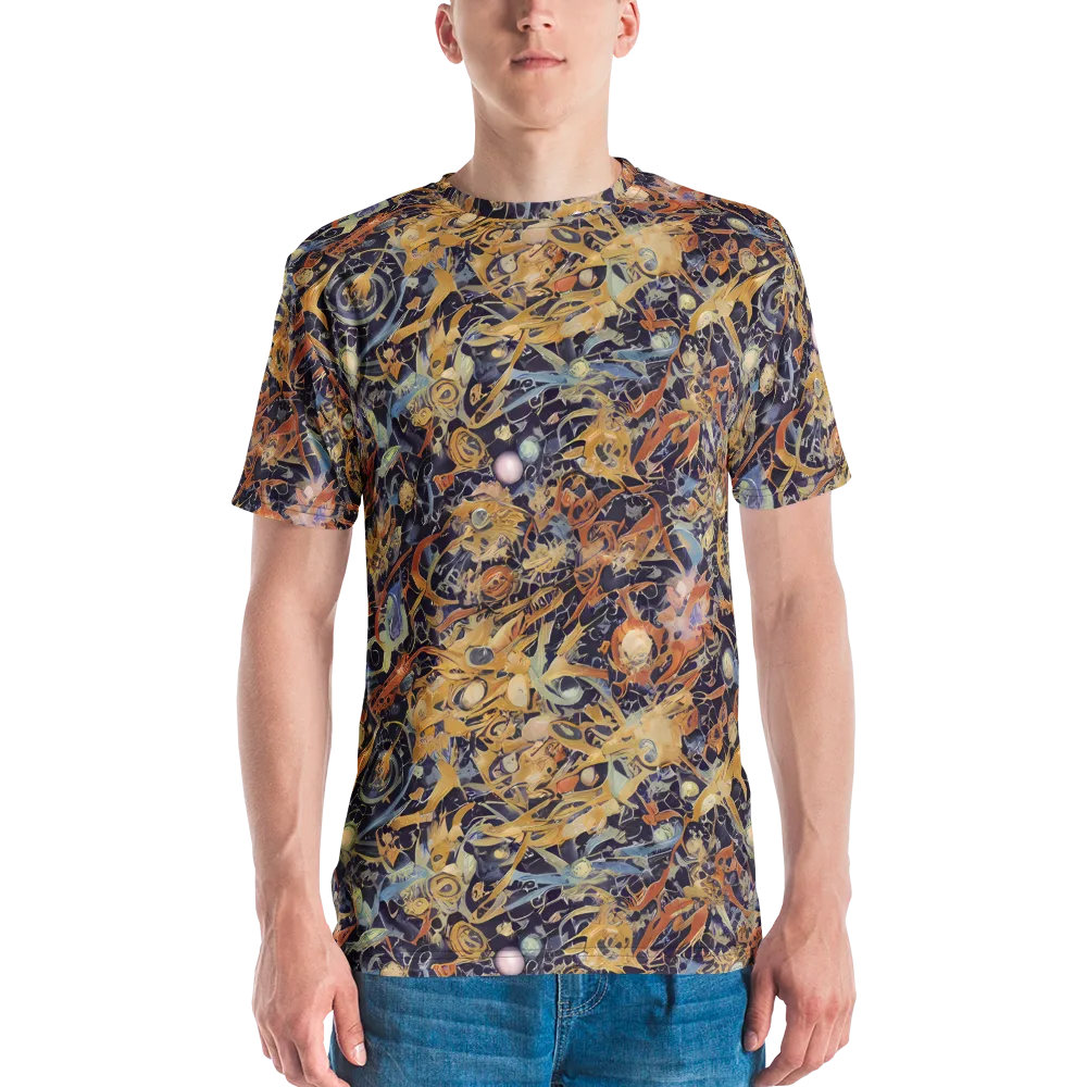 Quantum Symmetry on Men's Crew Neck T-Shirt — Front
