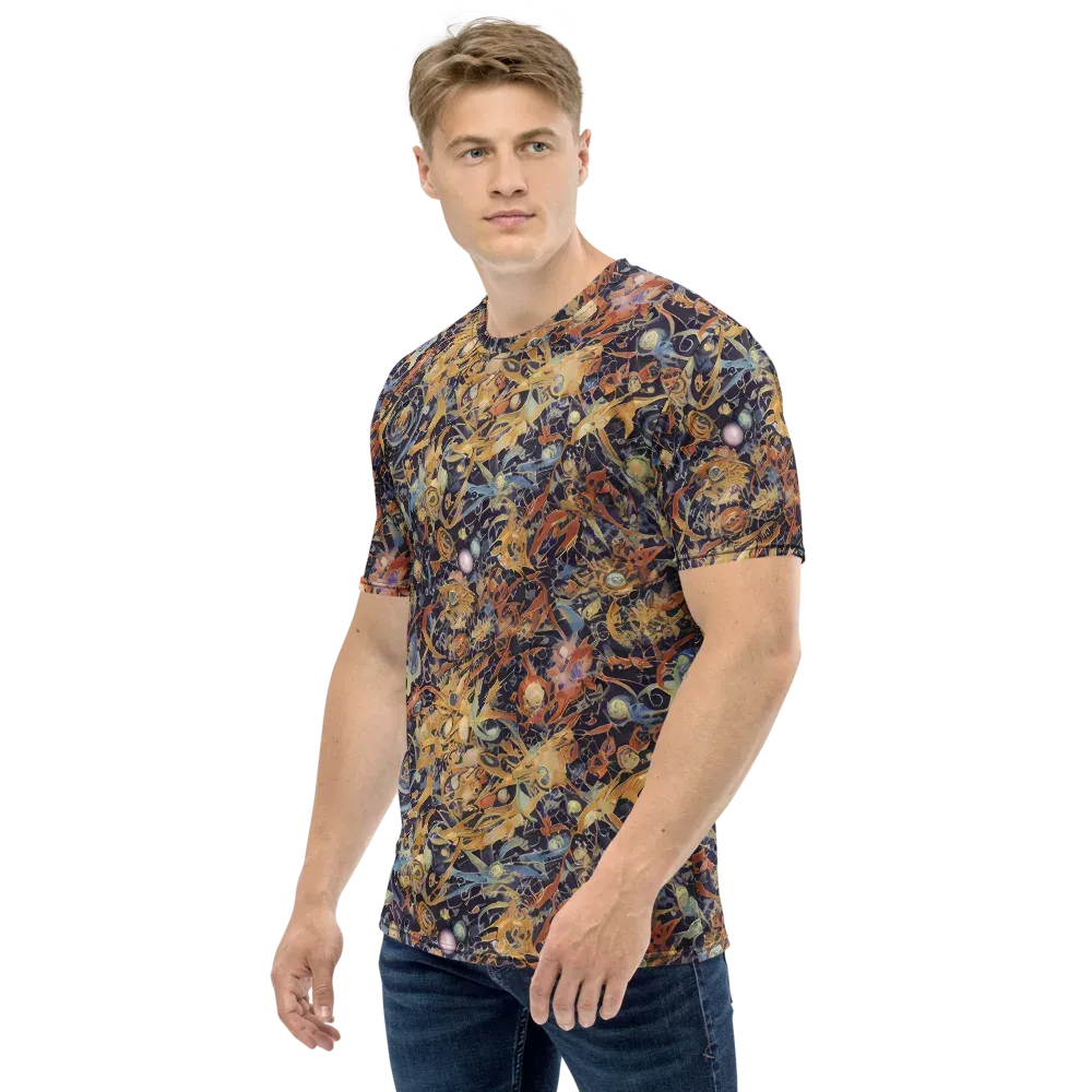 Quantum Symmetry on Men's Crew Neck T-Shirt — Left