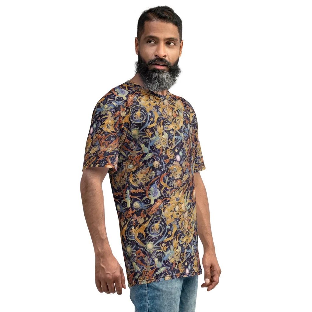 Quantum Symmetry on Men's Crew Neck T-Shirt — Right