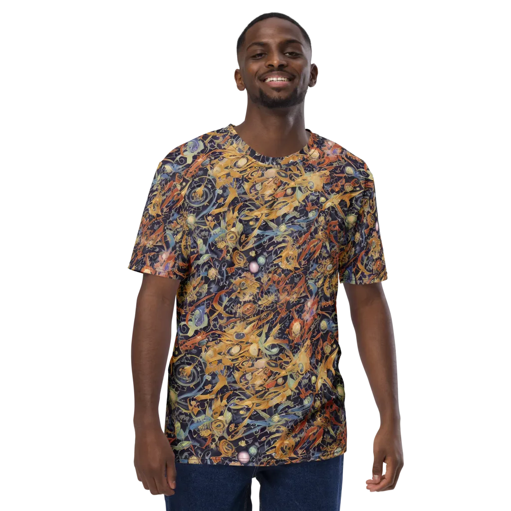 Quantum Symmetry on Men's Crew Neck T-Shirt — Front