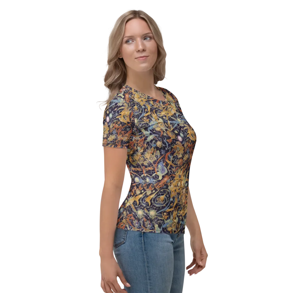 Quantum Symmetry on Women's Crew Neck T-Shirt — Right