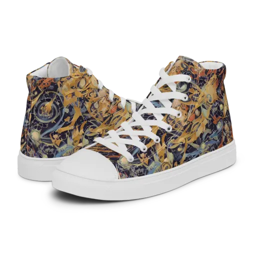 Quantum Symmetry on a Women's High Top Canvas Shoes