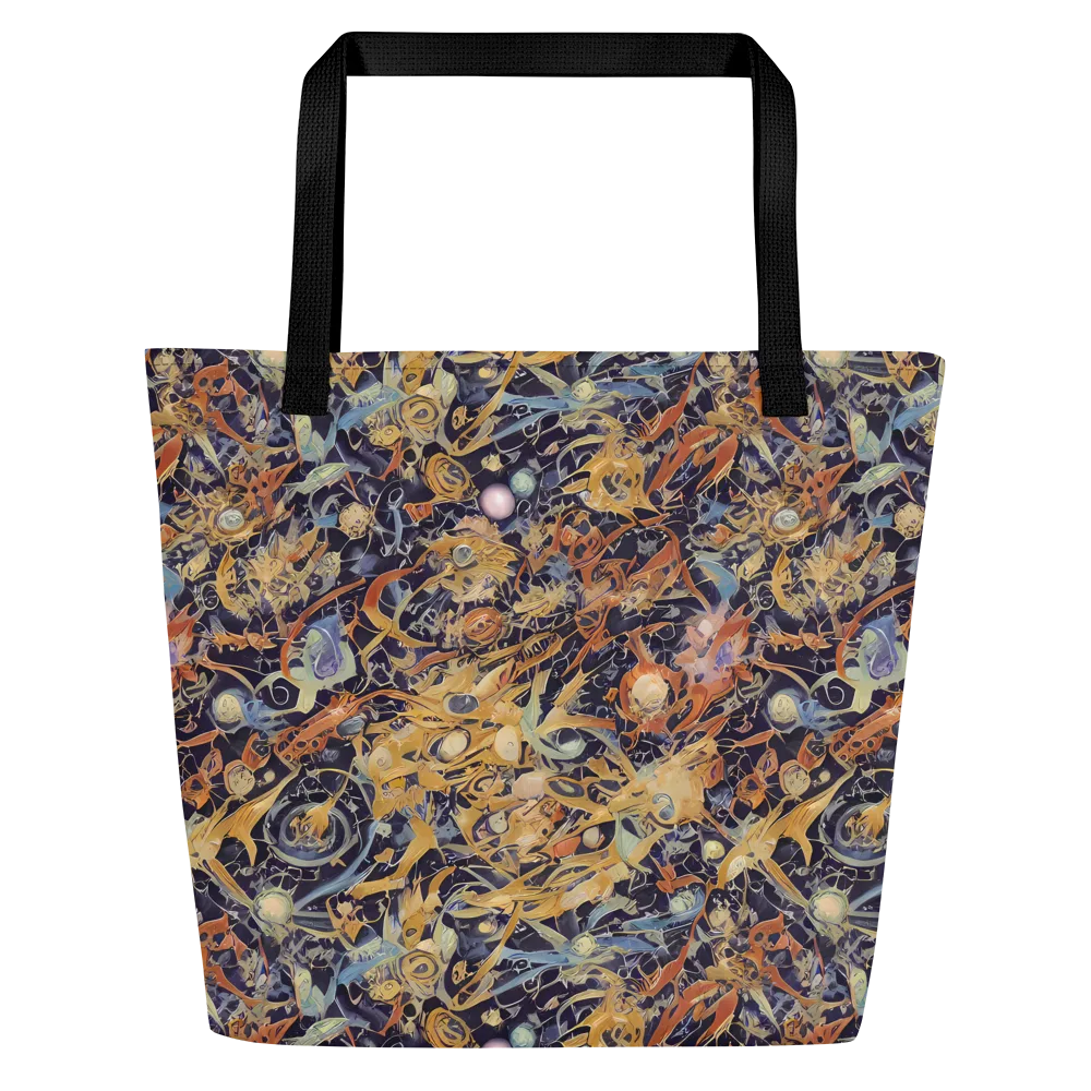 Quantum Symmetry on Large Tote Bag W/ Pocket — Front