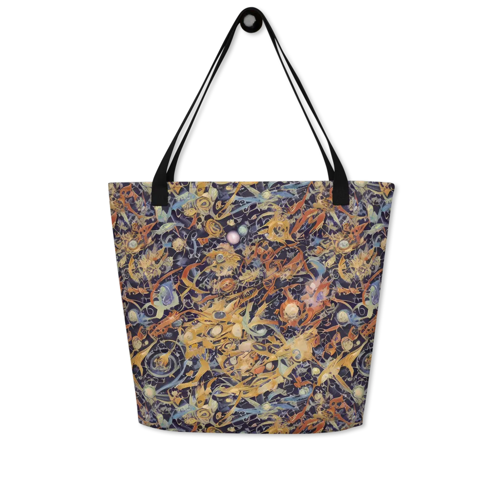 Quantum Symmetry on Large Tote Bag W/ Pocket — Front