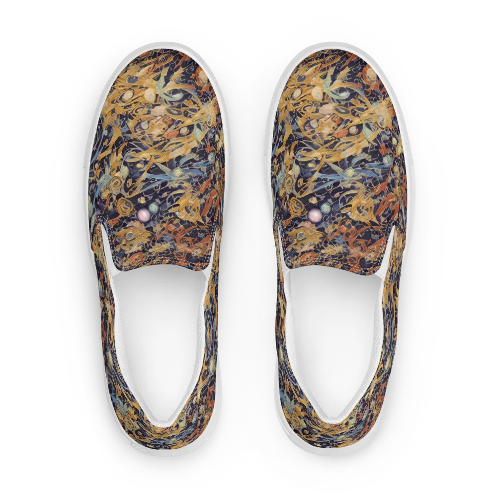 Quantum Symmetry on Women's Slip-On Canvas Shoes — Front