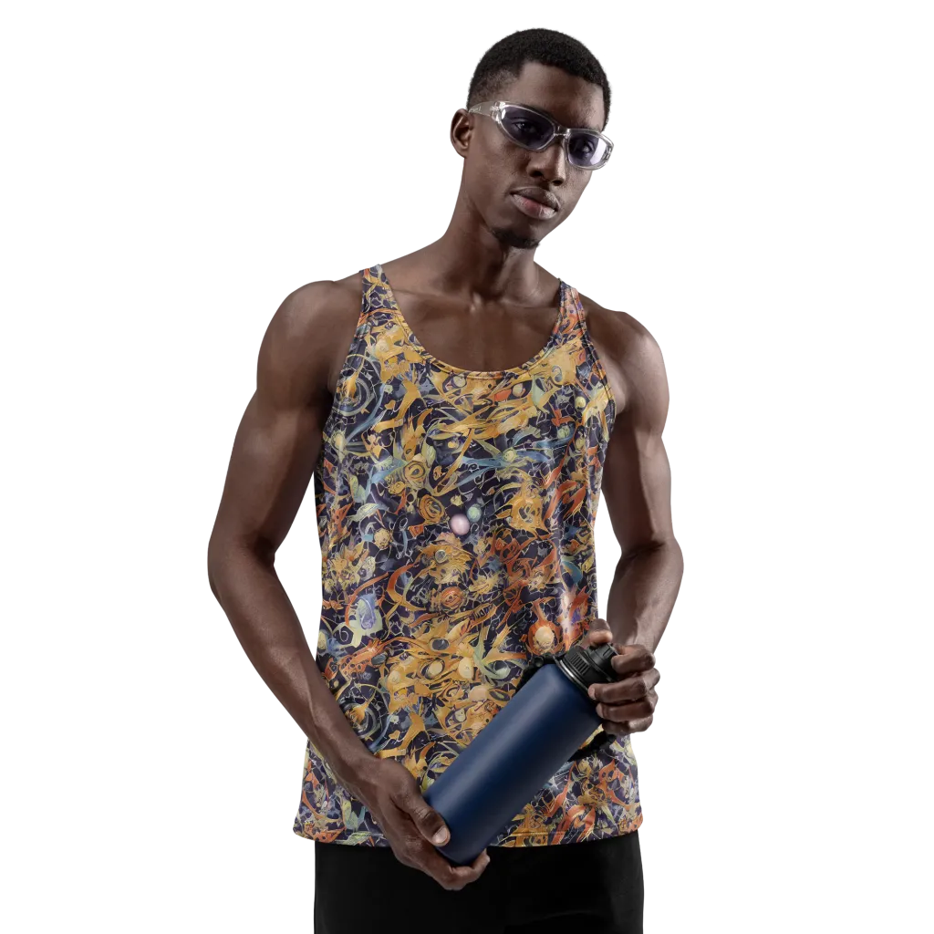 Quantum Symmetry on Men's Tank Top — Front