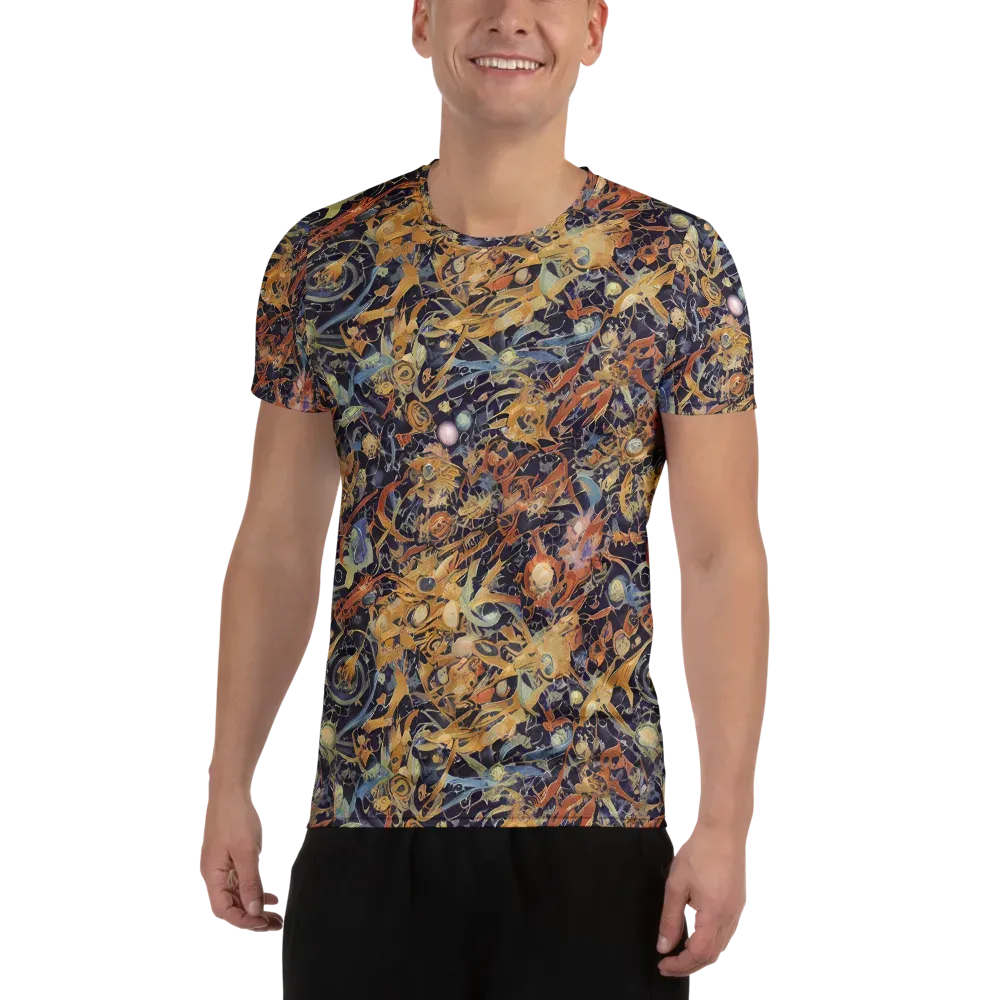 Quantum Symmetry on Men's Athletic T-Shirt — Front