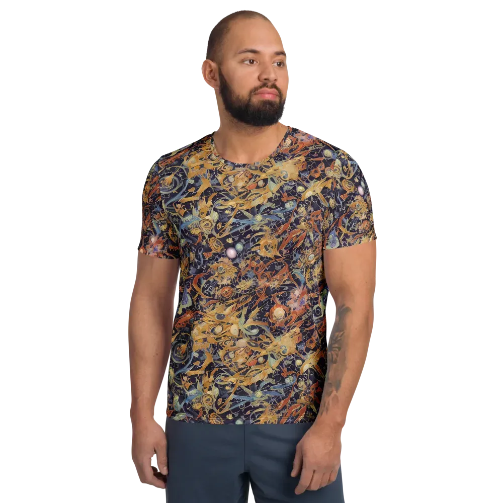 Quantum Symmetry on Men's Athletic T-Shirt — Front