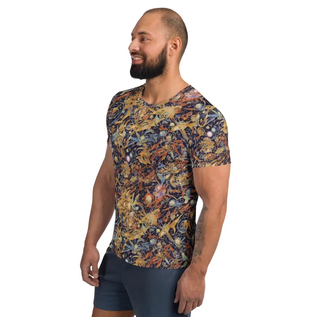 Quantum Symmetry on Men's Athletic T-Shirt — Left