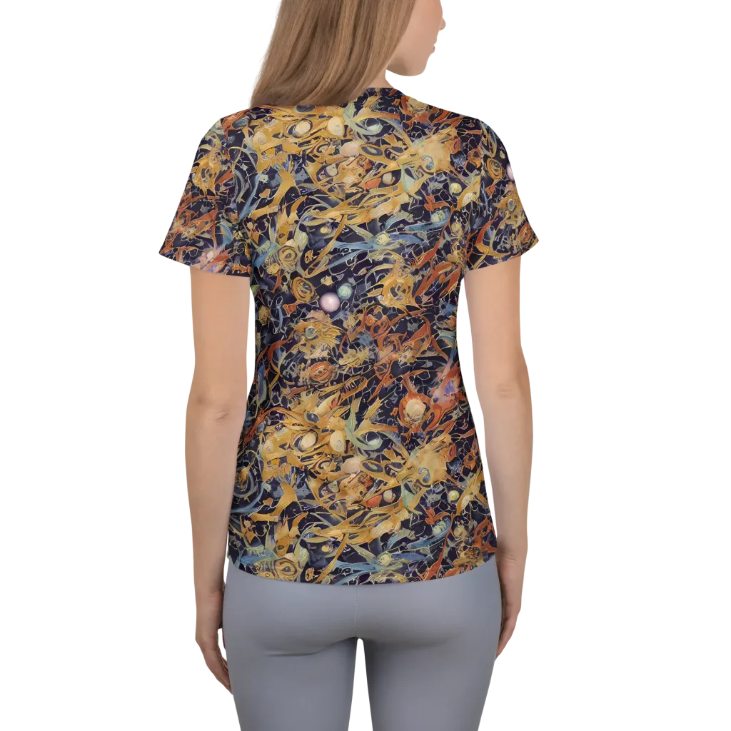 Quantum Symmetry on Women's Athletic T-Shirt — Back