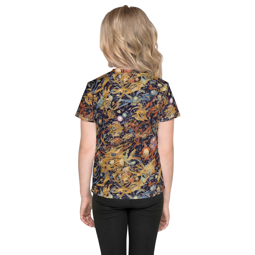 Quantum Symmetry on Kids Crew Neck T-Shirt — Back