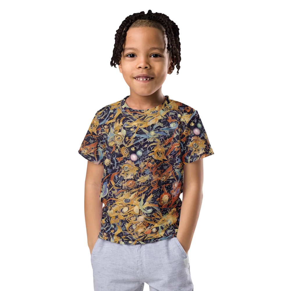 Quantum Symmetry on Kids Crew Neck T-Shirt — Front