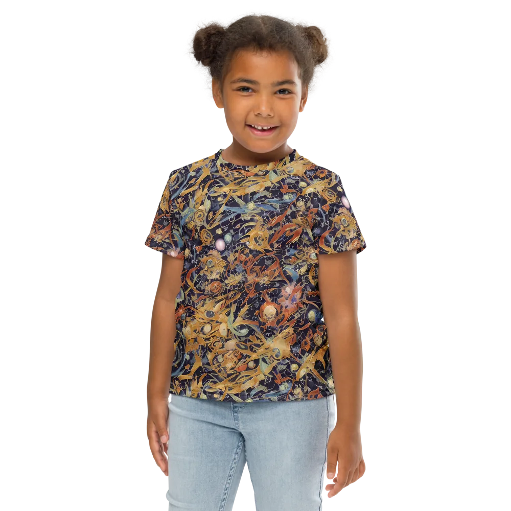 Quantum Symmetry on Kids Crew Neck T-Shirt — Front