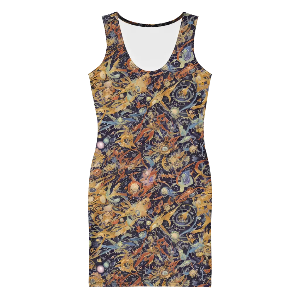 Quantum Symmetry on Bodycon Dress — Front