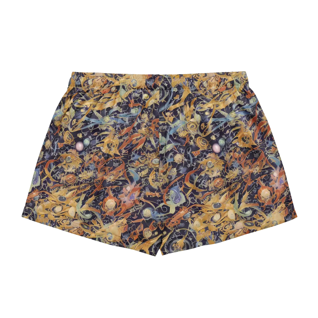 Quantum Symmetry on Women's Pajama Shorts — Back