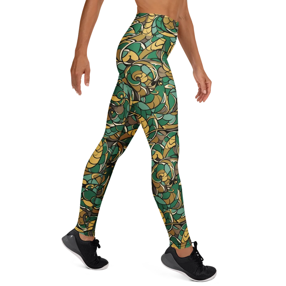 Verdant Dragonwork on Yoga Leggings — Right