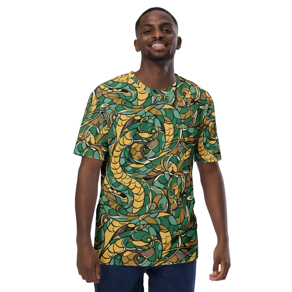 Verdant Dragonwork on Men's Crew Neck T-Shirt — Front