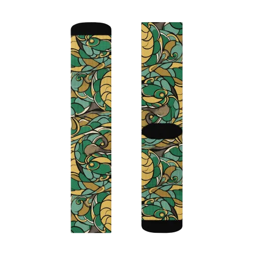 Verdant Dragonwork on a Socks