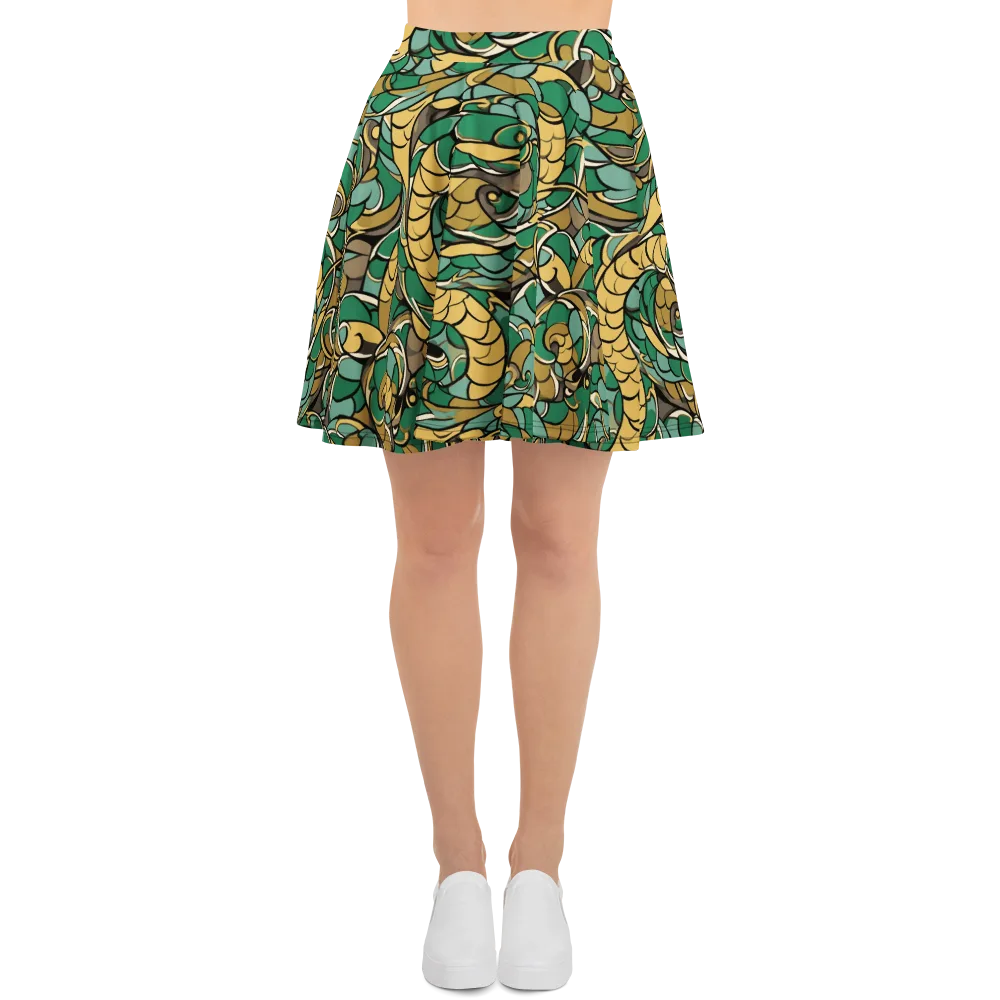 Verdant Dragonwork on Skater Skirt — Front