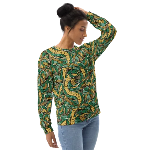 Verdant Dragonwork on a Sweatshirt