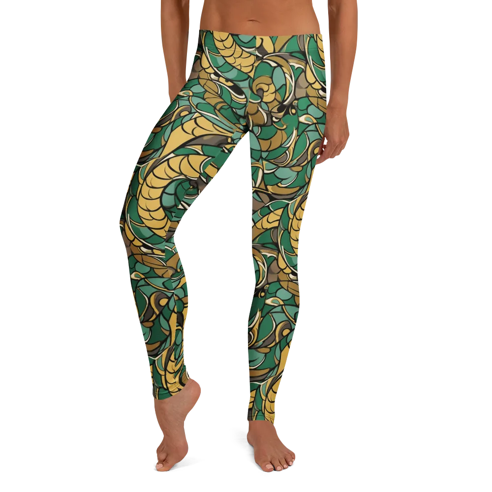 Verdant Dragonwork on Leggings — Front