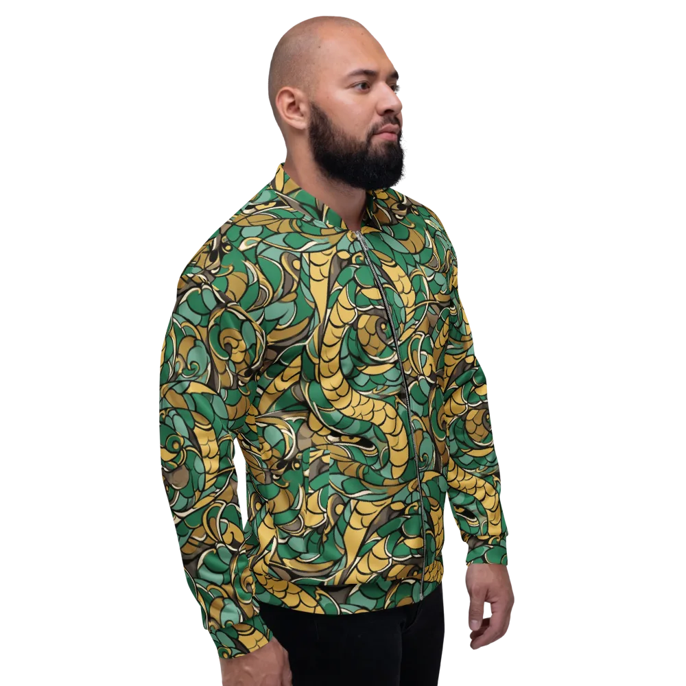 Verdant Dragonwork on Bomber Jacket — Right