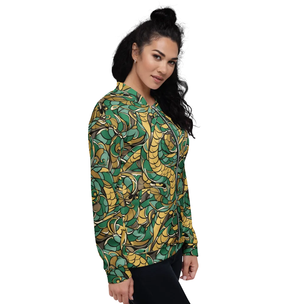 Verdant Dragonwork on Bomber Jacket — Right