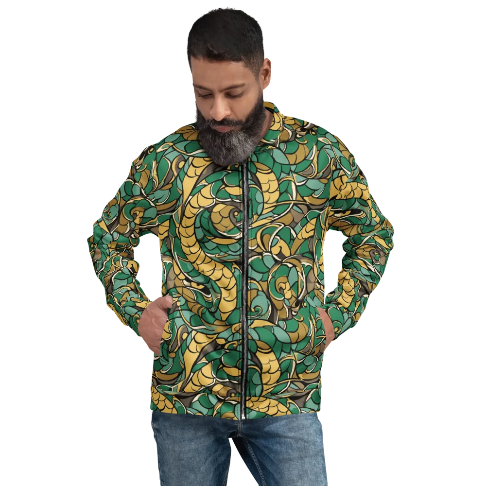 Verdant Dragonwork on Bomber Jacket — Front