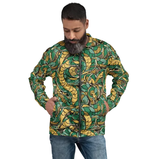 Verdant Dragonwork on a Bomber Jacket