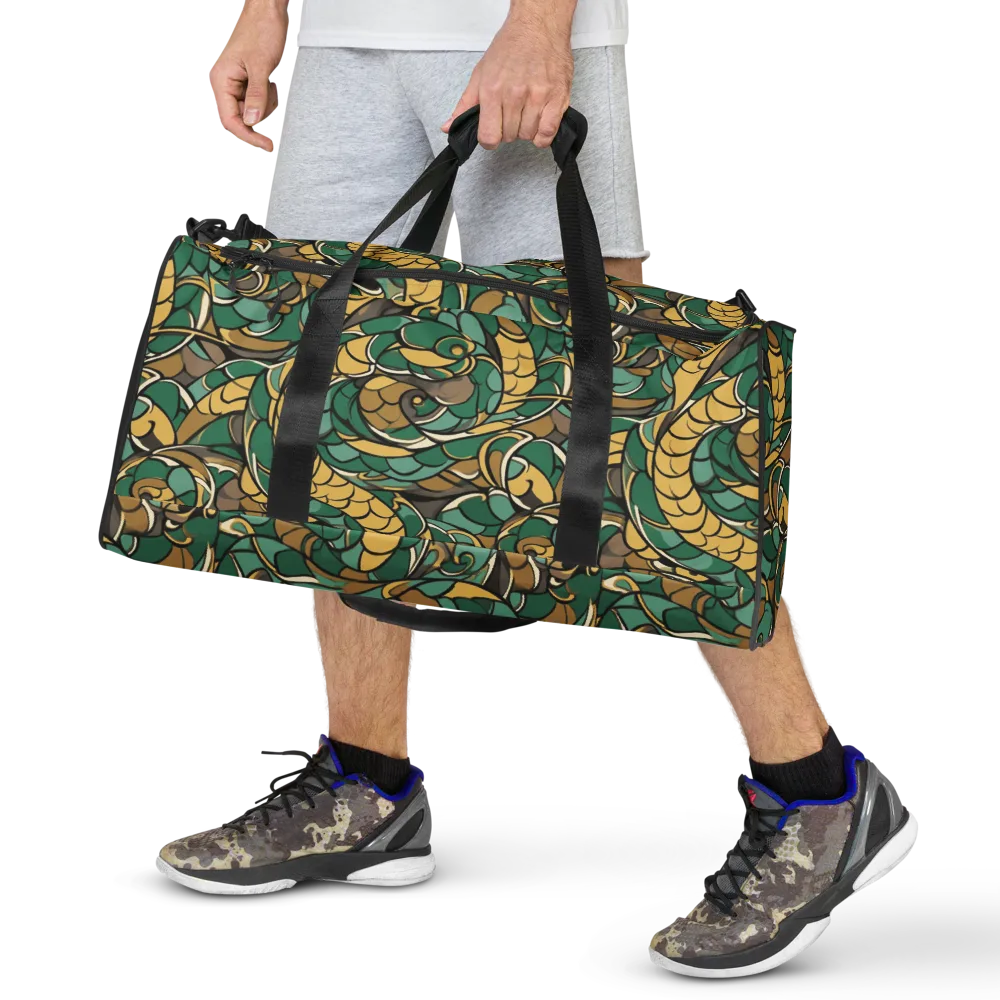 Verdant Dragonwork on Duffle Bag — Front