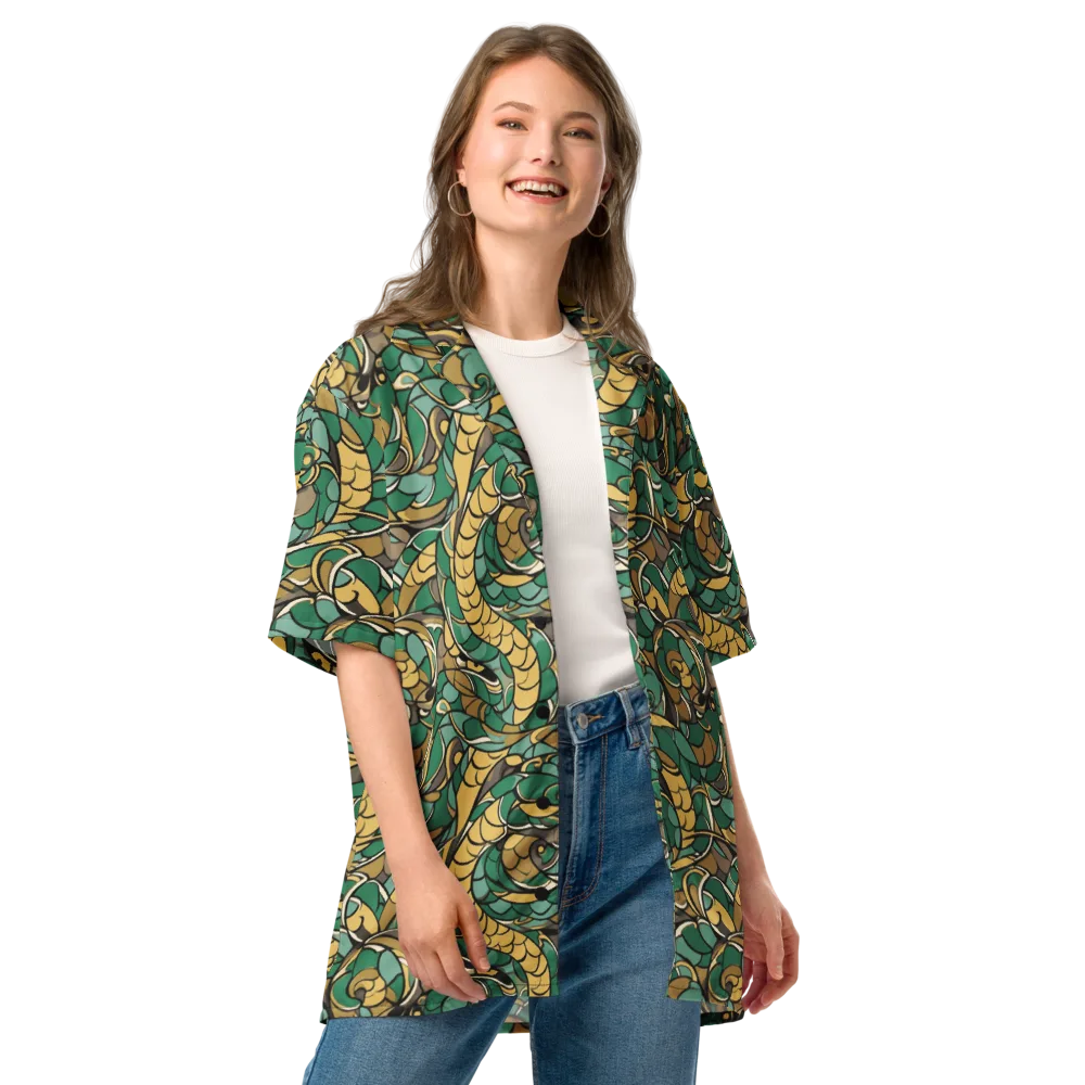 Verdant Dragonwork on Button Shirt — Front