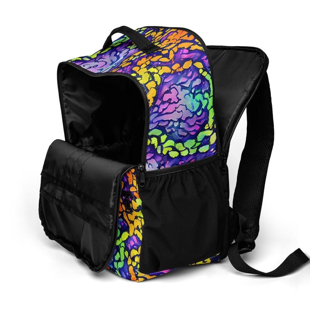 Surreal Waveforms on Utility Backpack — Product details 2
