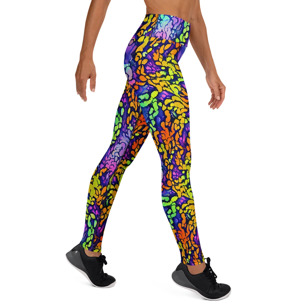 Surreal Waveforms on Yoga Leggings — Right