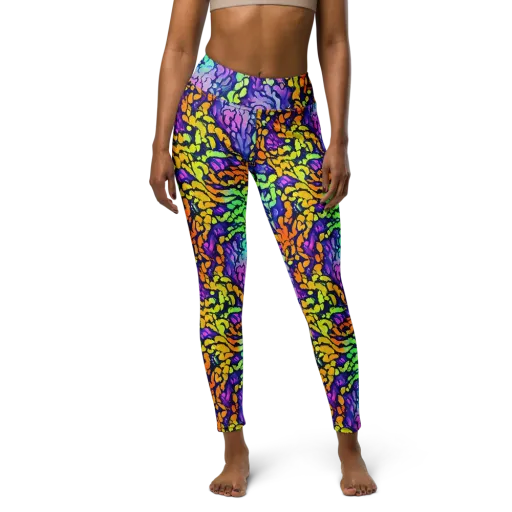 Surreal Waveforms on a Yoga Leggings