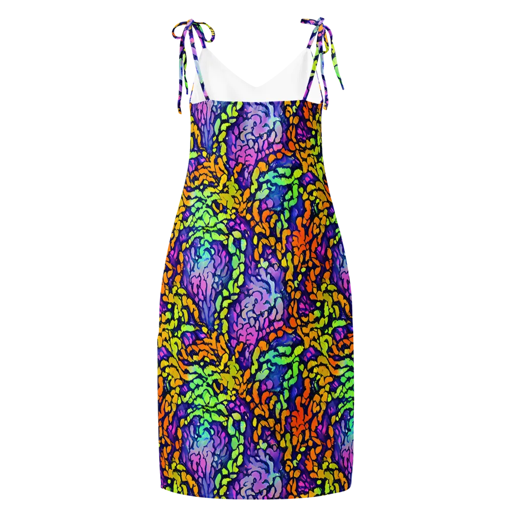 Surreal Waveforms on Slip Dress — Back