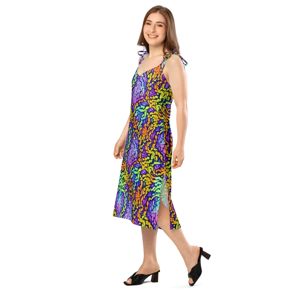 Surreal Waveforms on Slip Dress — Left Front